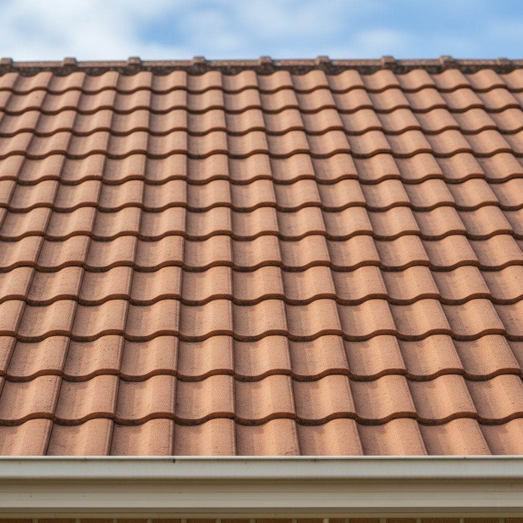 Professional tradesman replacing damaged roof tiles
